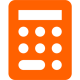Icone de la calculatrice orange 1 